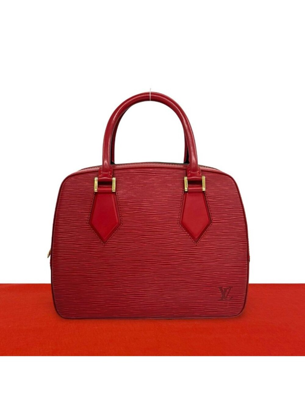 Louis Vuitton Vintage Blanc Epi Leather Mini Boston Bag Castilian